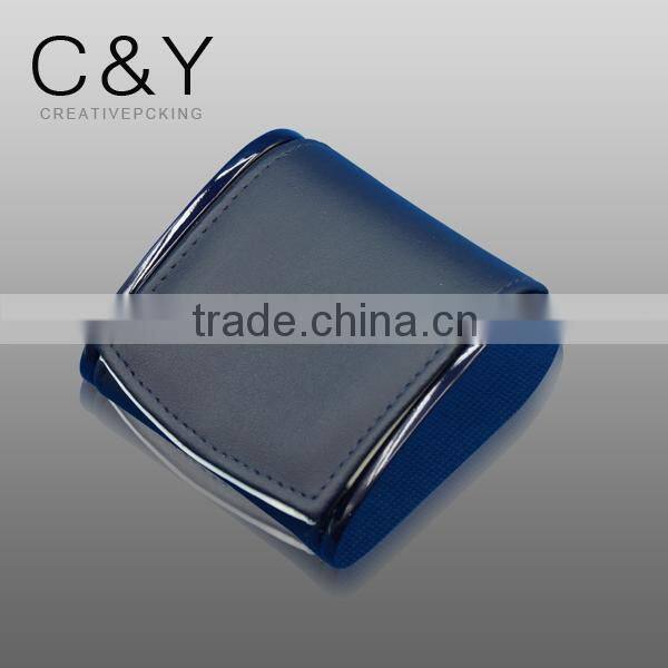 Wooden Base PU Leather Lid Jewelry Box Ring Box