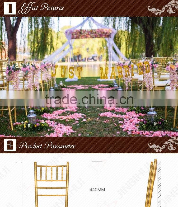 BH-L8815 factory price white and gold clear resin napoleon wedding chair