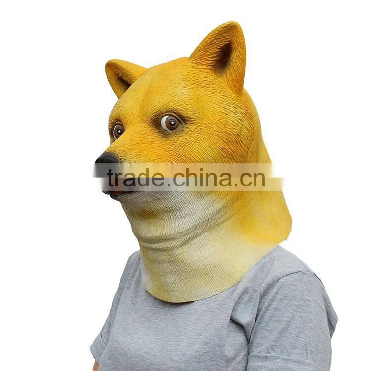 Wholesale masquerade latex dog head mask for Halloween