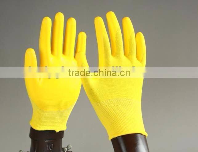 best price safety glove/gloves safety/ nitrile coated glove/nitrile glove