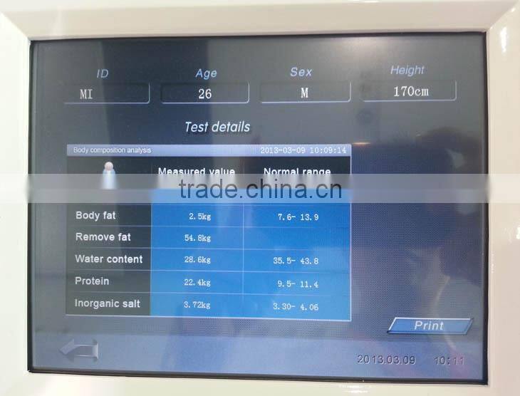 body element analyzer body composition and fat testing machine gs6.5