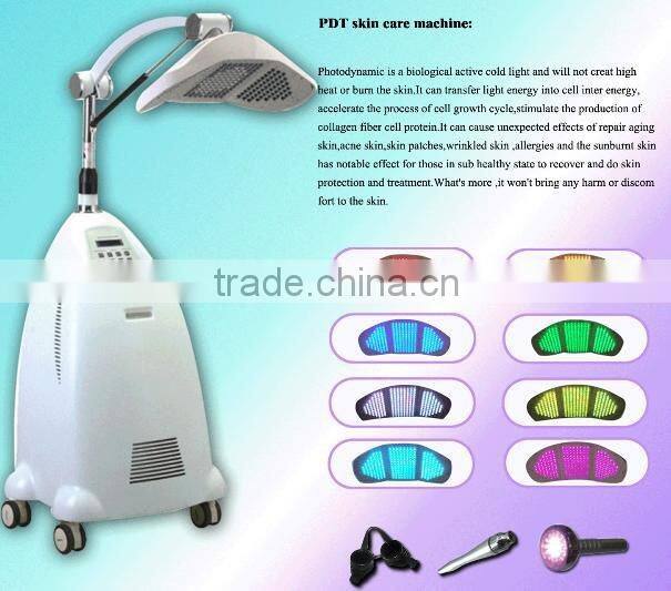2014 Newset design Vertical 7 colors LED Beauty Machine-lled beauty machine with two panels for skin care