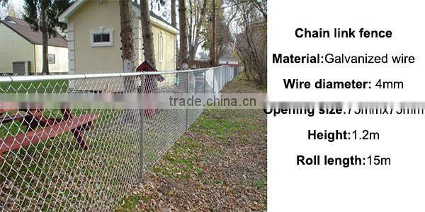 Residential building use Good rigidity Galvanized chain link fence panels