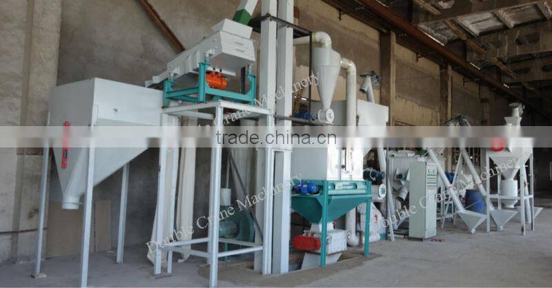 Manual ingredients animal feed mill production line plant with automatically packing machine