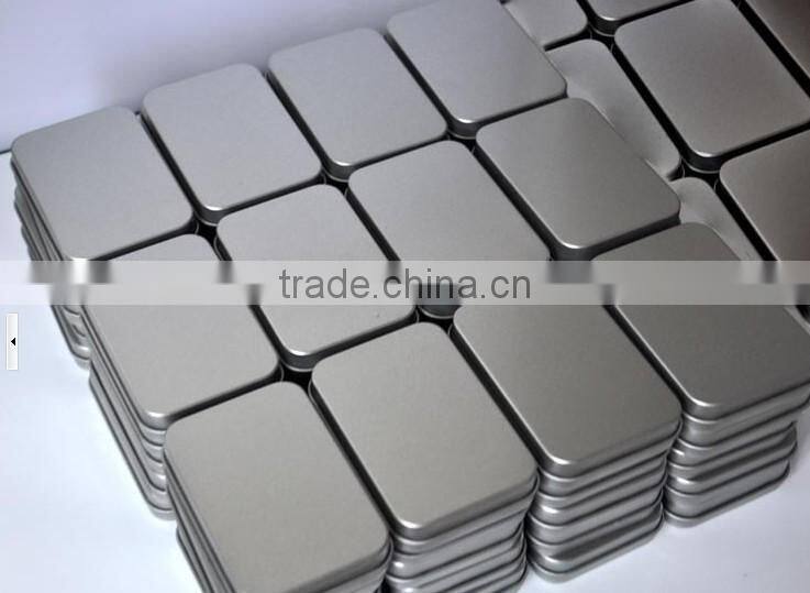 Wholesale metal tin box for silicone engrave ID bracelet