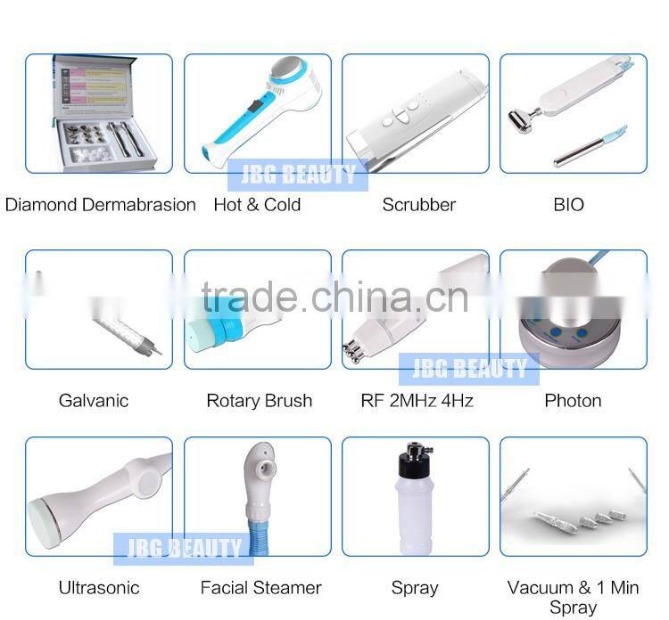 Beauty Salon Machine ! 11 in 1 Multifunctional Diamond Microdermabrasion Facial Beauty Equipment with Rotary Brush