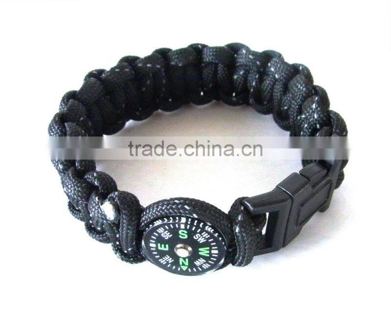 Multifunctional Survival Paracord Compass Bracelet