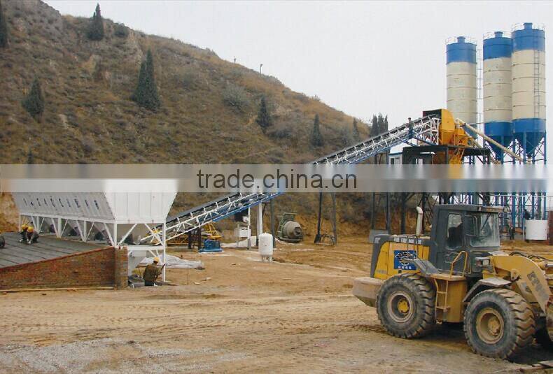 HZS60 concrete batching plant 60m3 with belt conveyor for sale