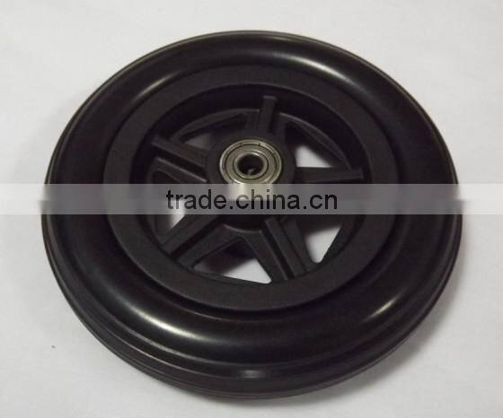 14x1.75" semi-pneumatic rubber wheel with plastic wheel rim