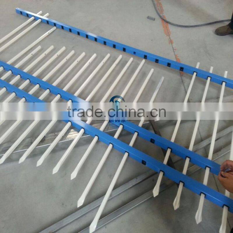 prefab portable spear points wrought iron fence