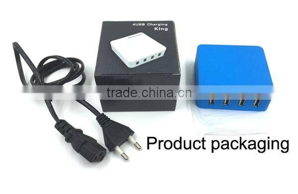 best selling retail items Ce rohs 4 usb port wall charger 4 colors