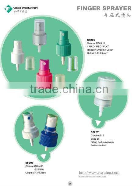 15mm snap on finger sprayer SF207 with high quality and competitive price
