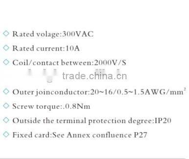 10amps 8pin industrial socket for distribution box P3G08