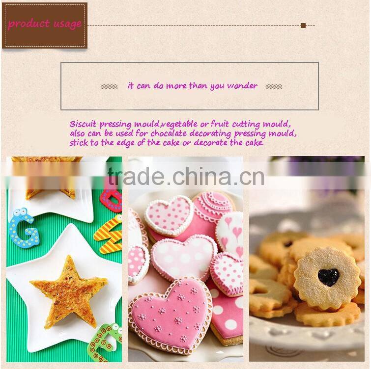 0600043 Hot sale 5pcs heart shape plastic cake mould set