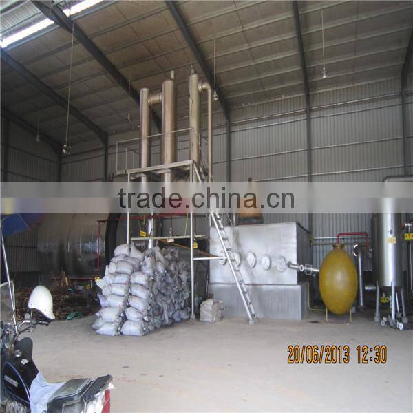 China manufacturer waste rubber/tire/plastic pyrolysis plant