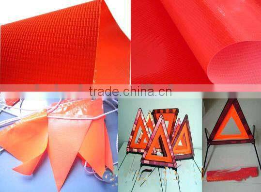 fluorescent pvc fabric warning triangle fabric