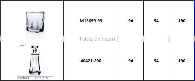 Wholesale simple clear cystal plain glass wine bottles for table centerpieces