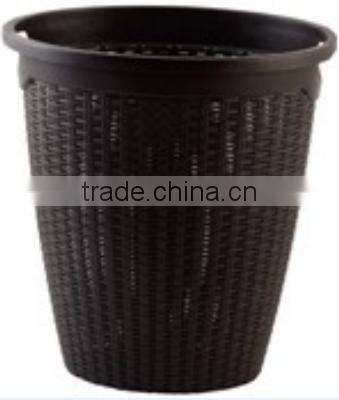 Black Round Small Portable Plastic Laundry Basket