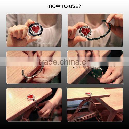 2014 new style folding bag purse hook handbag hanger holder