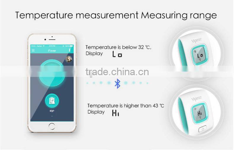 Smart Bluetooth Thermometer For Children, Mobile Remote Control Baby Monitor Wearable Bluetooth Househeld Electric Thermometer