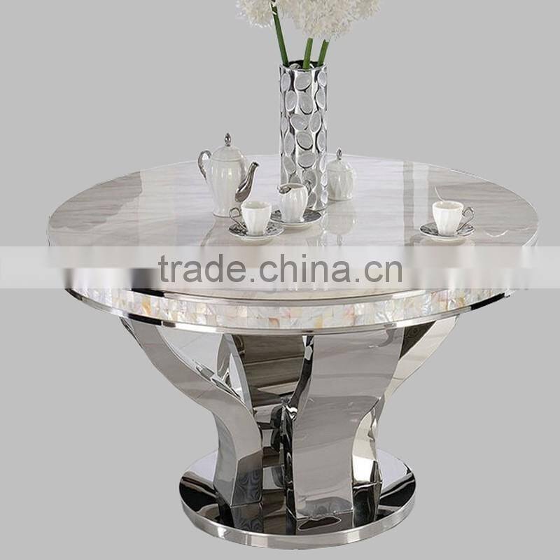 Cheap marble top dining table set made in China