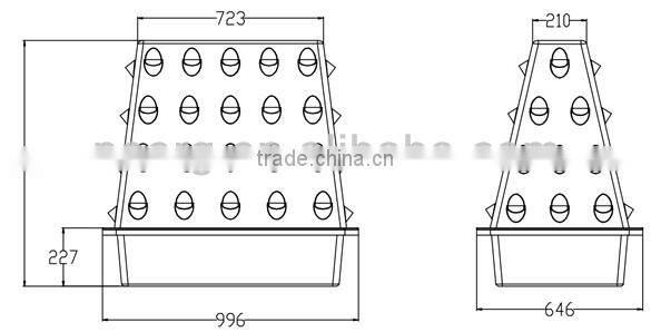 VERTICAL AEROPONIC Hydroponics PLANTING SYSTEM 63 planters