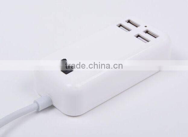4 usb charger desktop socket 5V 30w USB CHARGER with AC cablle usa cable uk cable eu cable aus cable