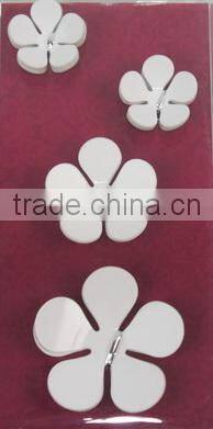 White Flowers 3D Wall Stickers Detals