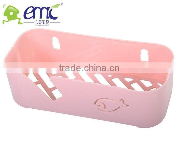 emc creative draining rack, plastic basket bucket with suctions