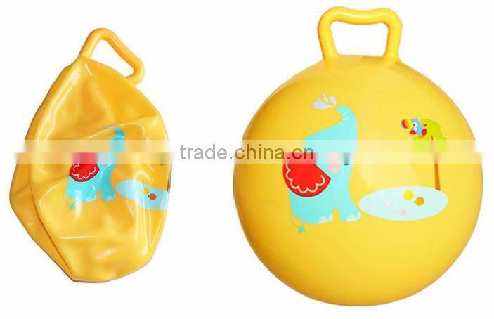 Kids Kangaroo Ball Red Smiley Face Hopper Ball with Handle Inflatable Toys