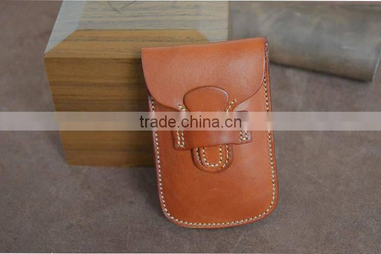 Handmade Band Card Holder Genuine leather for Travel Retractable Badge