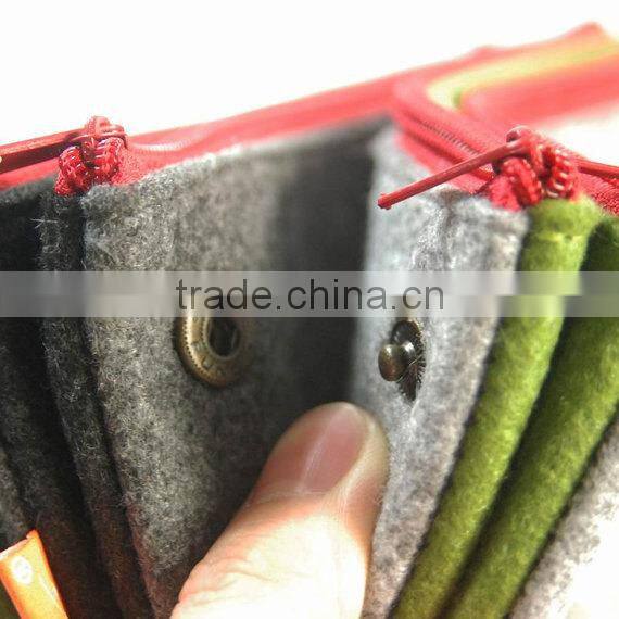 hot new product 2017 wholesale 100% Wool Felt multiple bag/ card holder Wallet made in China
