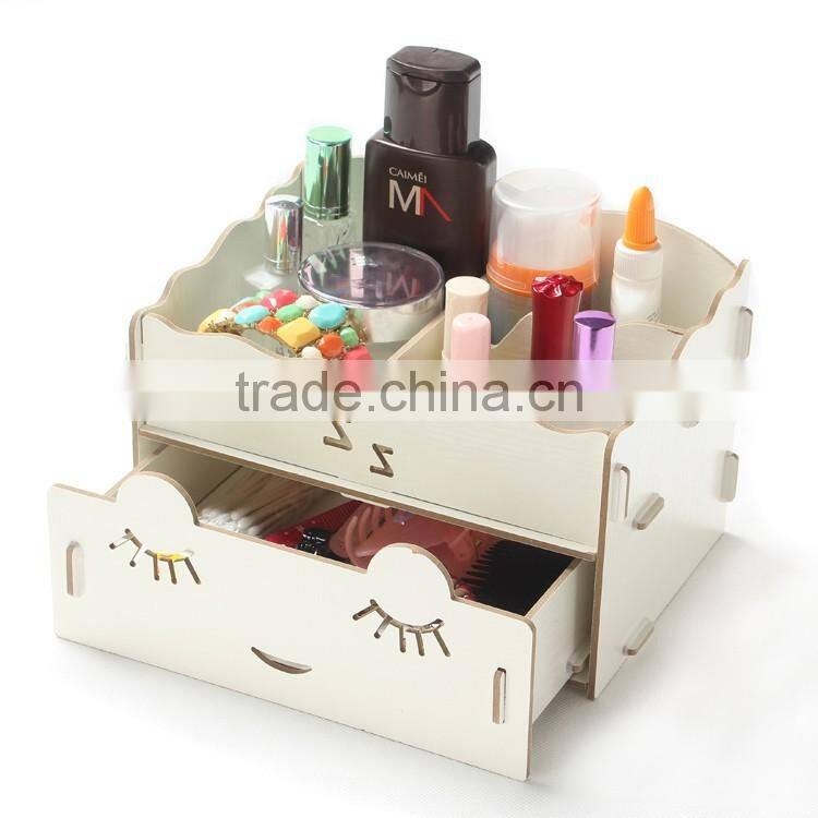 Hot selling European style jewelry storage box DIY wooden box creative desktop storage box