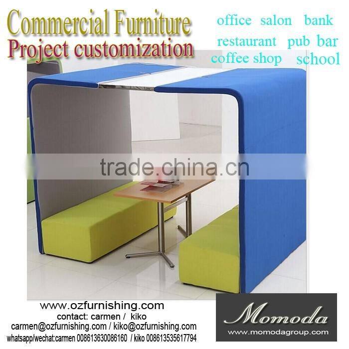 coffee shop restaurant high back high seat sofa table set, VIP room shown room Commercial area Gets stuck sofa set