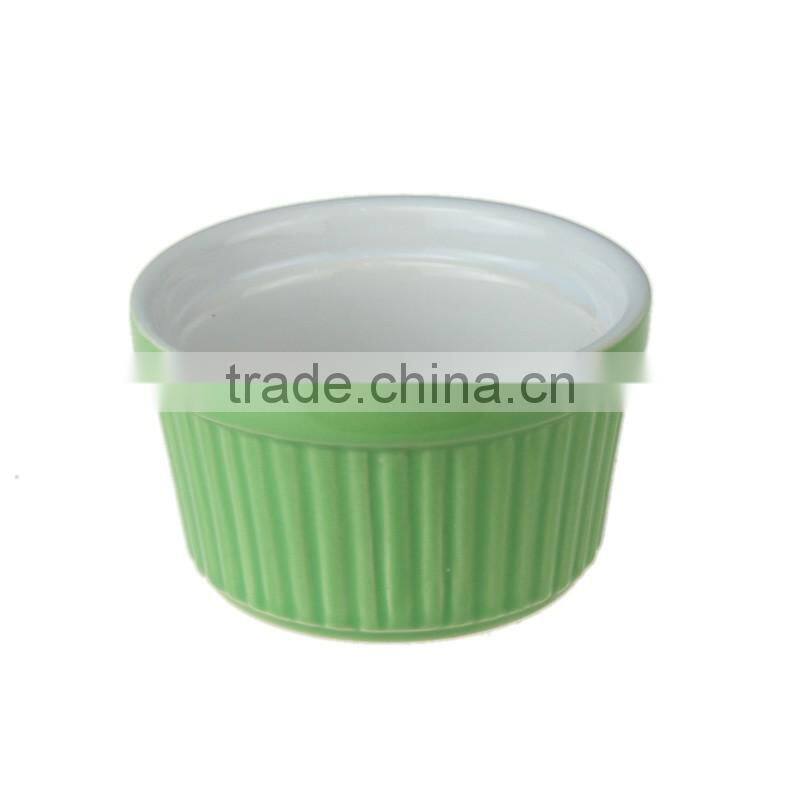 9cm ceramic souffle ramekin dish