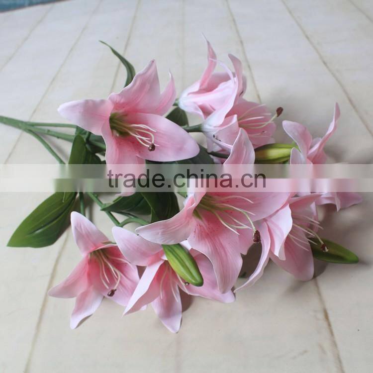 Handmade wedding decorative artificial flower nature touch lily