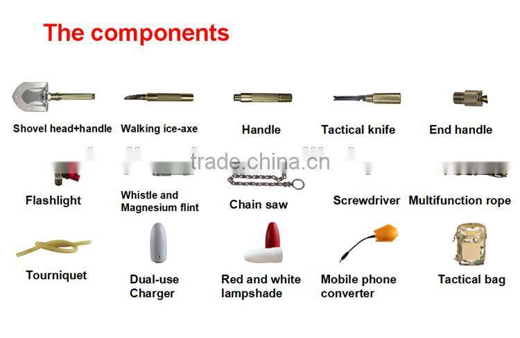 Bushcraft And Survival Equipment/Outdoor Camping and Hiking Gear/Multifunction Shovel saw blade