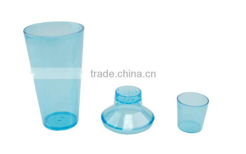 PS Customed Logo Middle Size Plastic Mini Cocktail Shaker