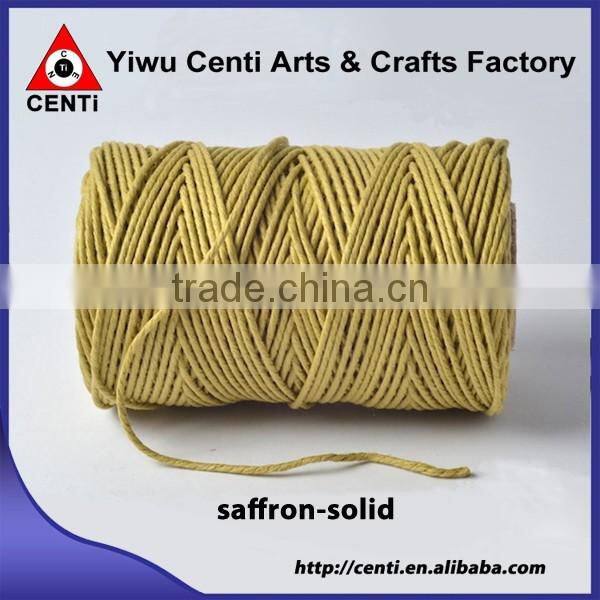Classical saffron solid bakers twine for packing gift