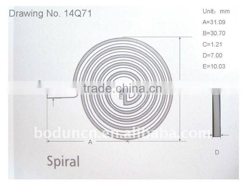 Thermal Thermostatic Bi metal Spiral Spring