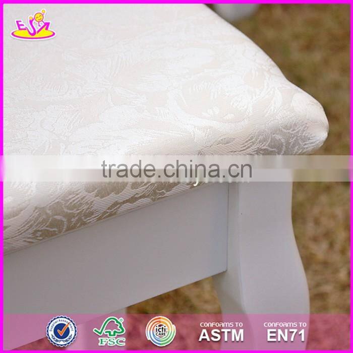 2017 New design youth white folding wooden dressing table W08H076