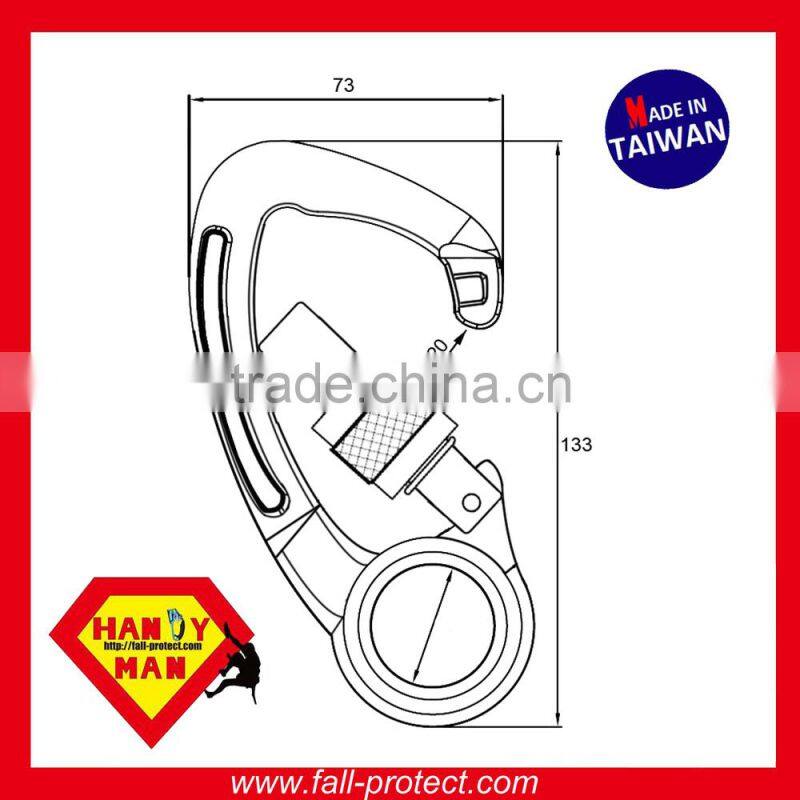 Aluminum Captive Eye Screw Lock Tow Carabiner