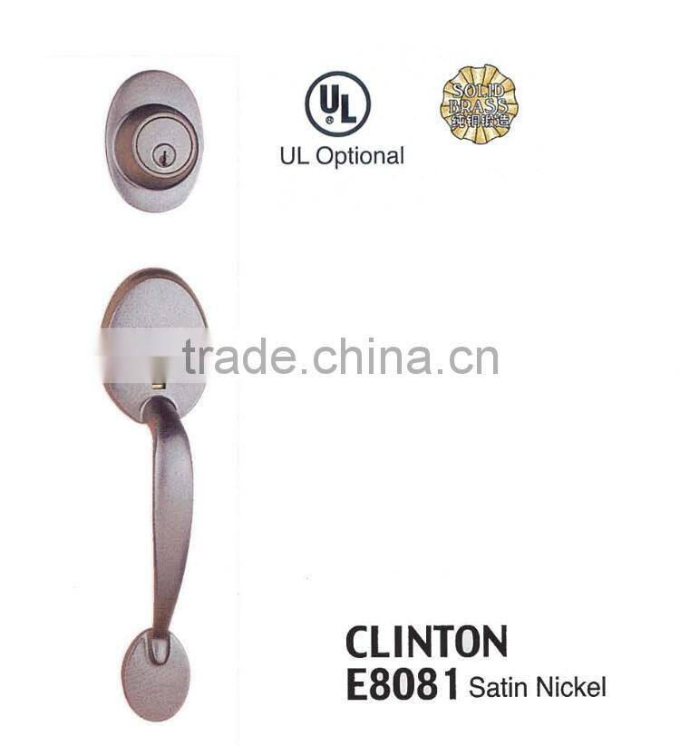ANSI Grade 2 Zinc Lever Handleset Door Handle Lock Set For Bedroom
