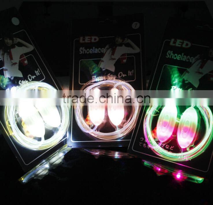 Hot selling glow shoe laces led flashing shoelaces light up led shoelace wholesale