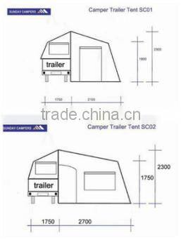 2017 chinese supplier High quality truck camping trailer tent for sale