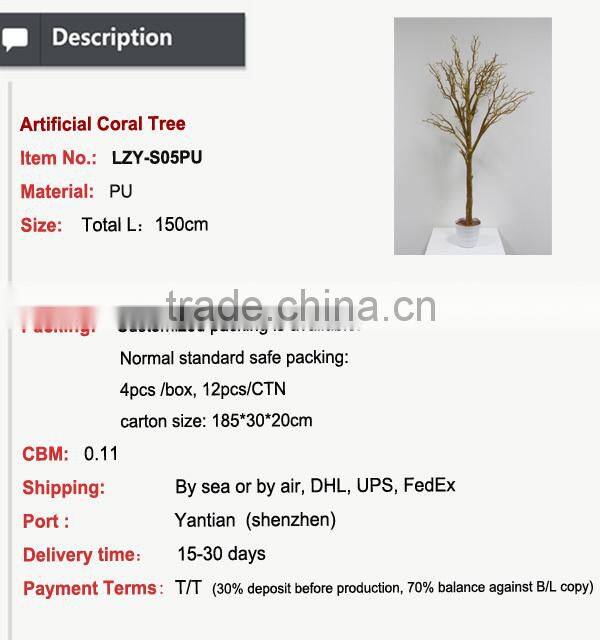 New product ideas costume making artificial coral tree centerpiece
