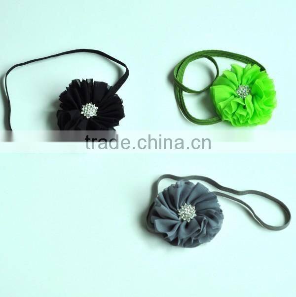 chiffon flower flower headband for kids hair accessories