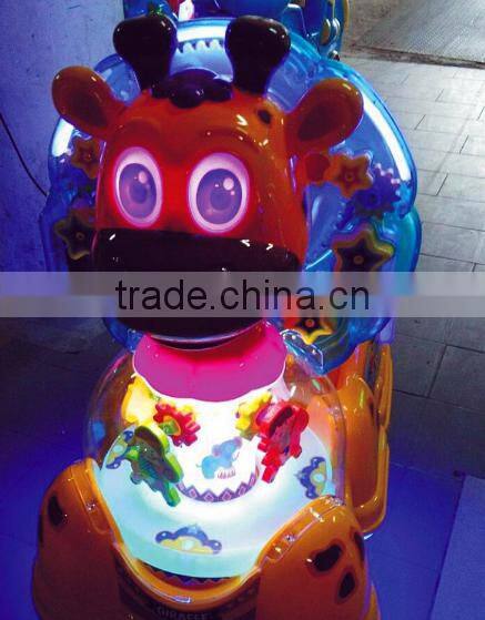 Popular kids ride giraffe car game machine coin operated kiddie rides for shopping mall