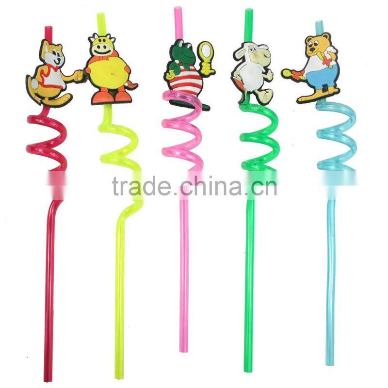 Fancy and fashion wedding plastic wild animal straws