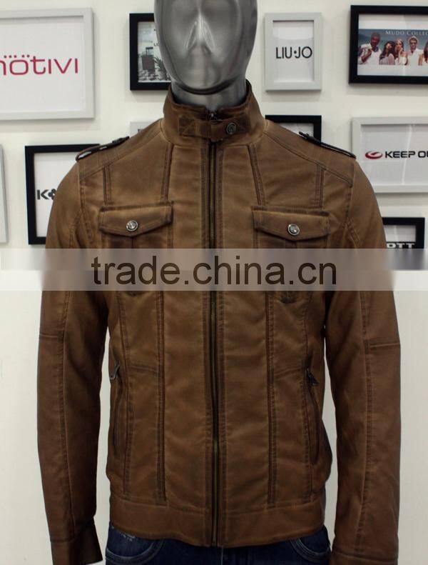 ALIKE garment dye PU jacket outdoor man jacket
